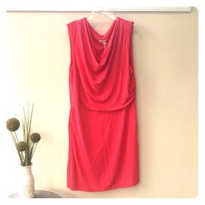 Coral w/ purple stripe dress